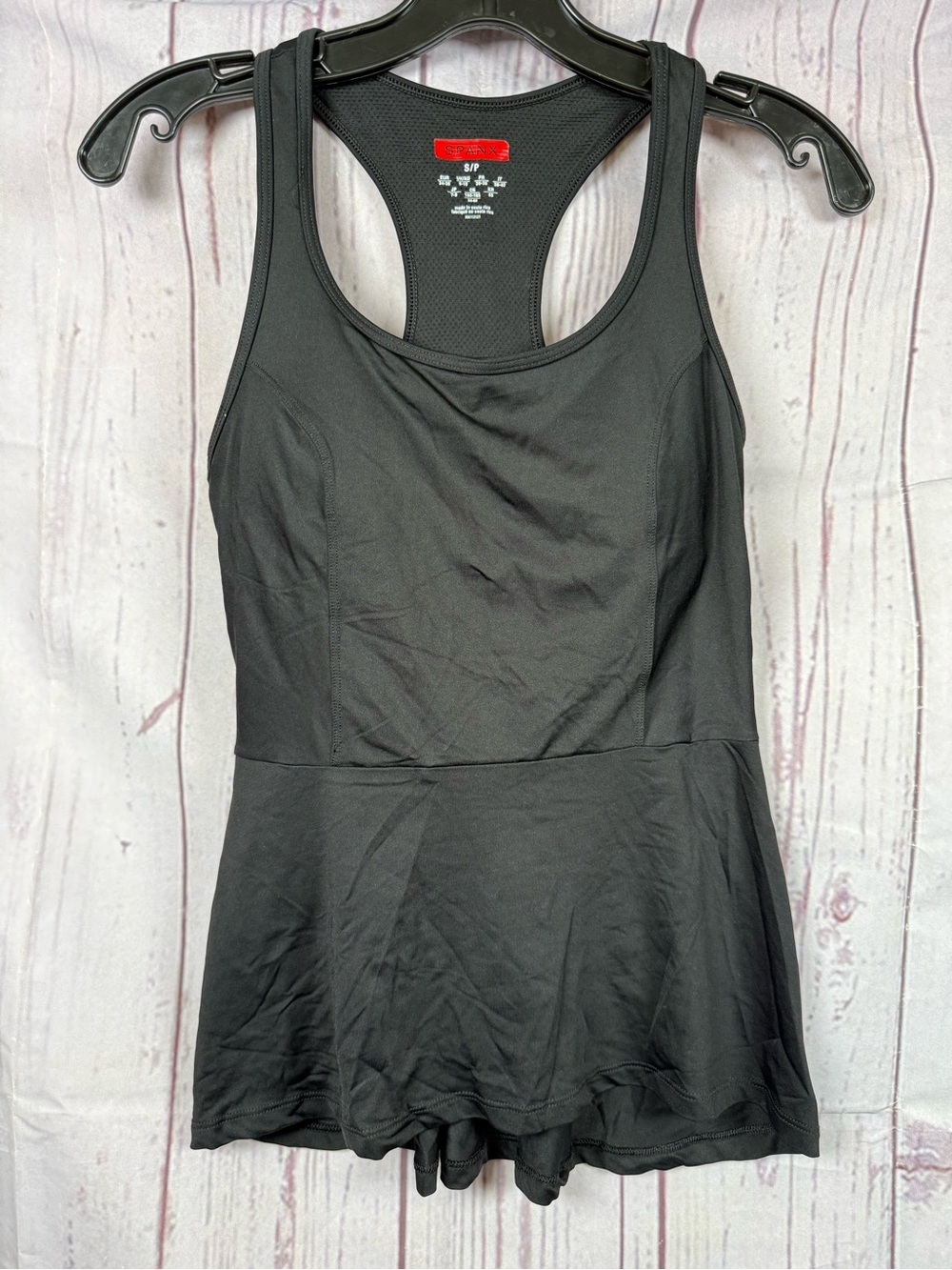 SPAnX Peplum Top Black size S padded - Picture 2 of 5